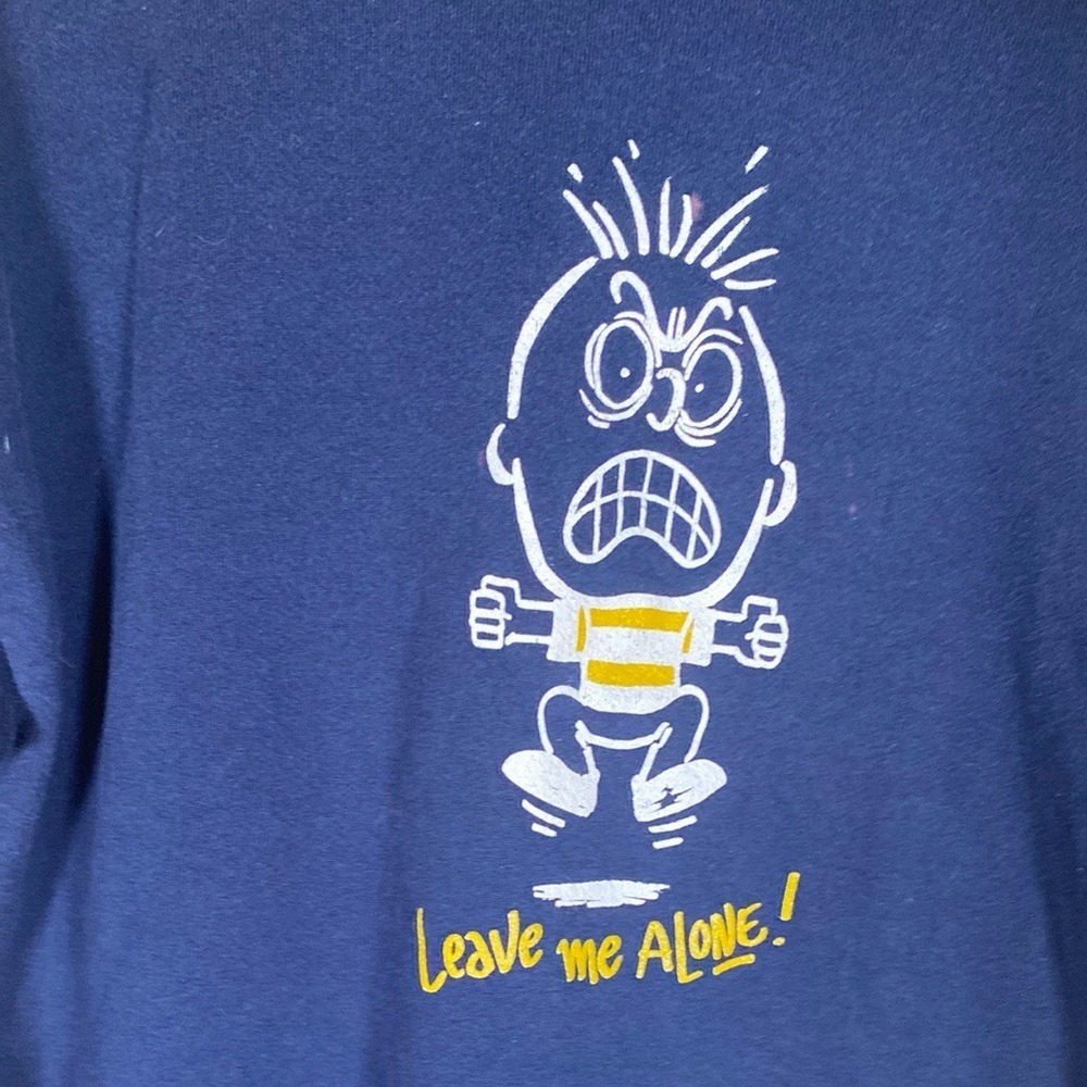 Vintage 1996 Jerzees leave me alone! Attitude dude size large unisex 90s - Picture 3 of 11
